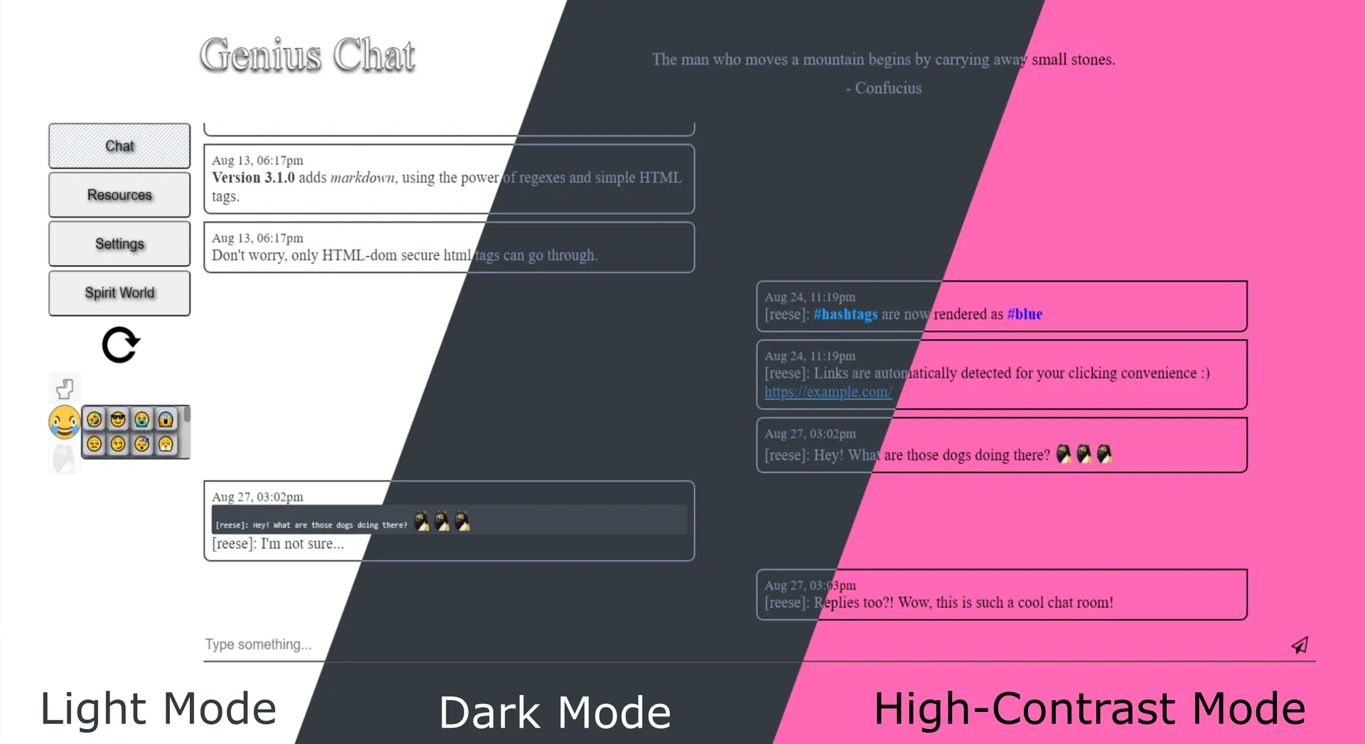 Accessible Chat interface